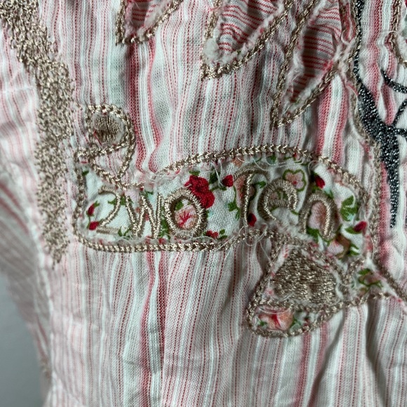 Johnny Was 210 Skull/Wings Stripe top Sz M NWT - Picture 7 of 8